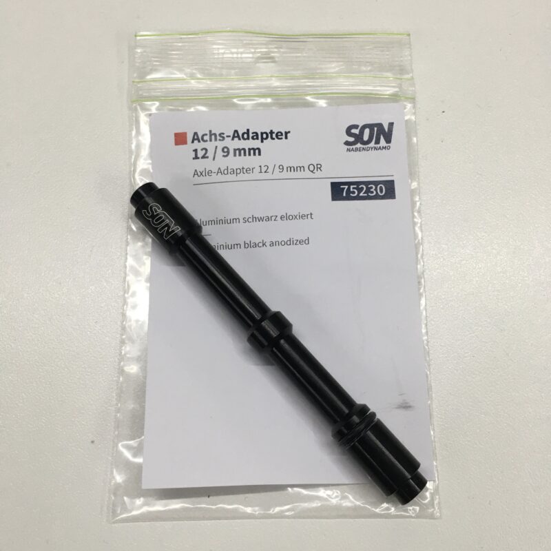 Son adapter 12mm steekas naar 9mm/Quickrelease uitval | 100 mm inbouwbreedte