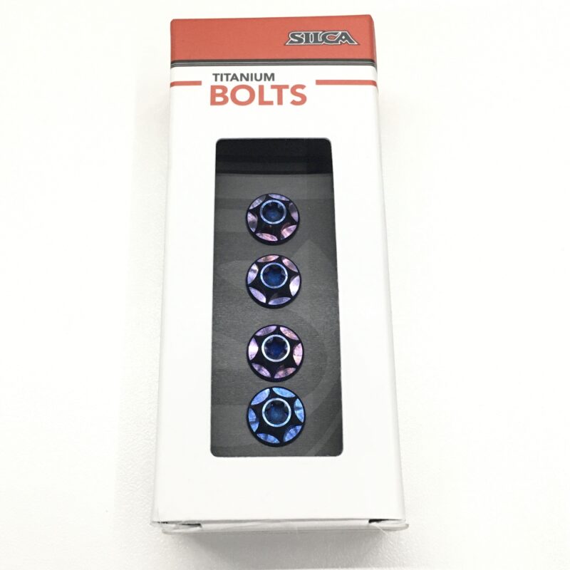 Silca Titanium bolts water bottle cage royal purple
