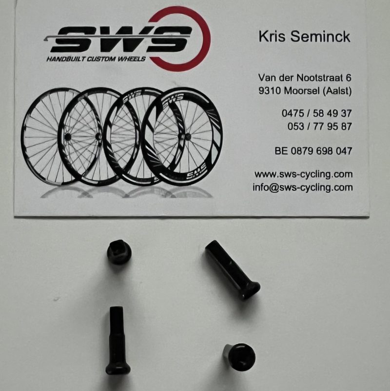 DT swiss Alu Nippel 2,0x16mm zwart Pro Lock